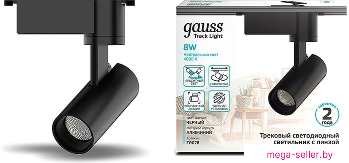 Трековый светильник Gauss TR078