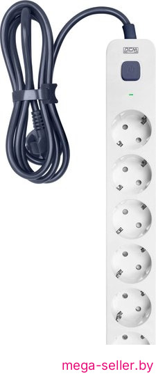 Стабилизатор Powercom SP-06W (3м, 6 розеток, белый/серый)