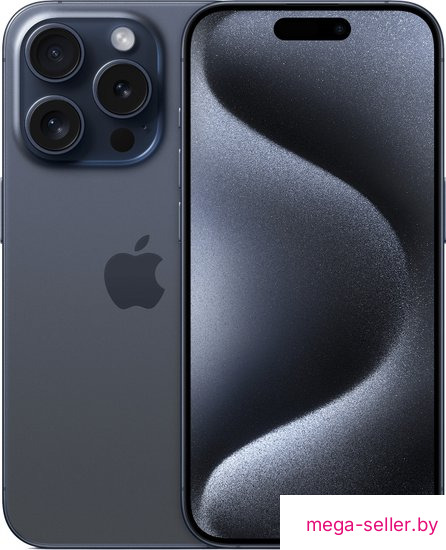 Телефон Apple iPhone 15 Pro 1TB (синий титан)