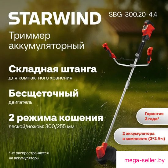 Триммер StarWind SBG-300.20-4.4 (с 2-мя АКБ)