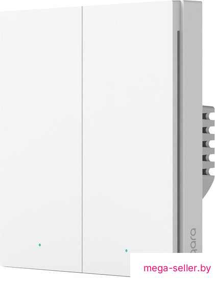 Умный выключатель Aqara Smart Wall Switch H1 двухклавишный без нейтрали (белый)