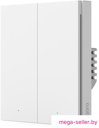 Умный выключатель Aqara Smart Wall Switch H1 двухклавишный c нейтралью (белый)