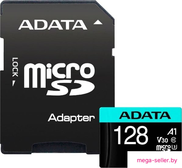 Карта памяти ADATA Premier Pro AUSDX128GUI3V30SA2-RA1 microSDXC 128GB (с адаптером)