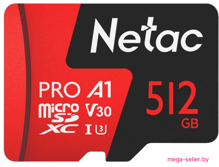 Карта памяти Netac 512GB P500 Extreme Pro NT02P500PRO-512G-R (с адаптером)
