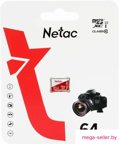Карта памяти Netac microSDXC P500 ECO 64GB NT02P500ECO-064G-S
