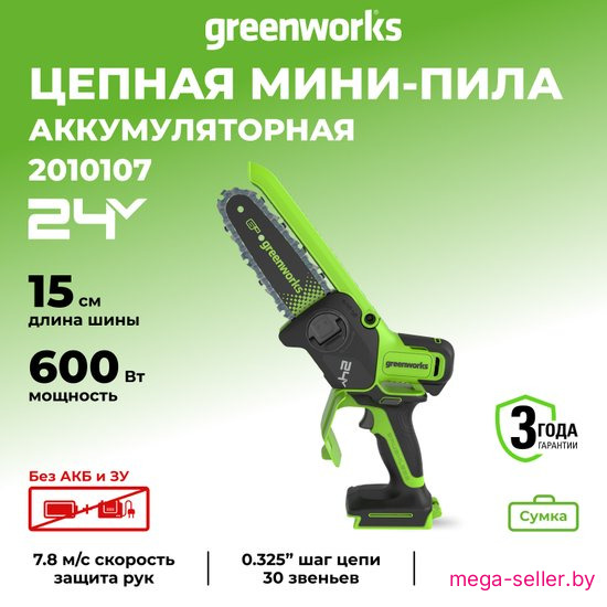 Аккумуляторная пила Greenworks GD24CS15 2010107 (без АКБ)