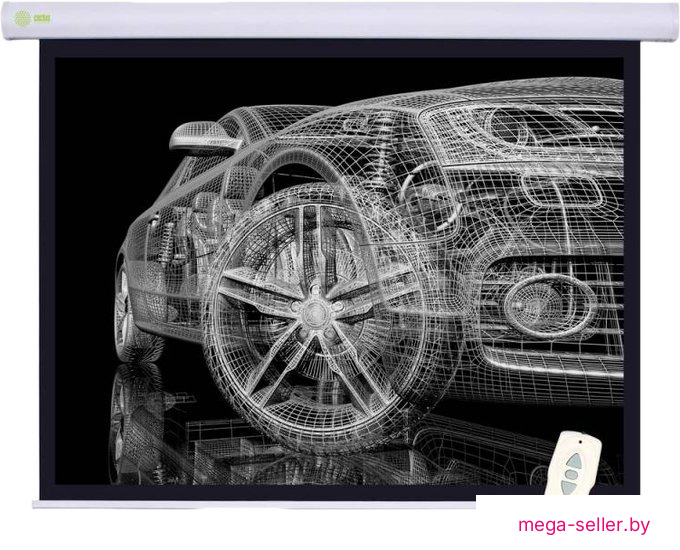 Проекционный экран CACTUS Motoscreen CS-PSM-150x150