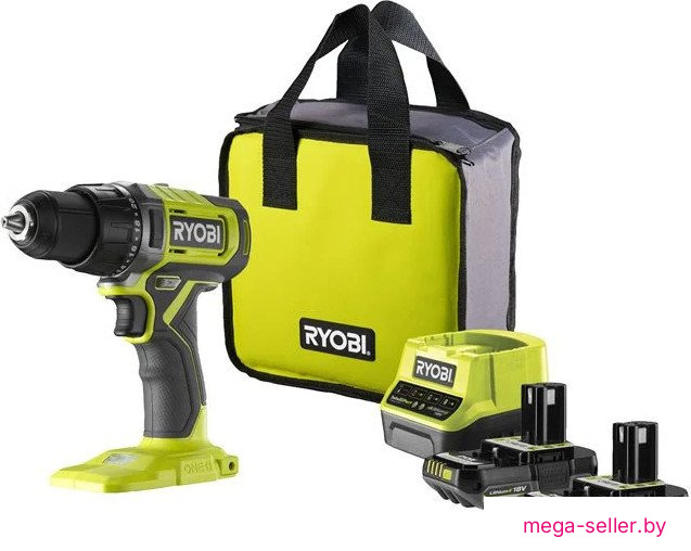 Дрель-шуруповерт Ryobi RDD18-2C20S 5133005520 (с 2-мя АКБ 2 Ач, сумка)