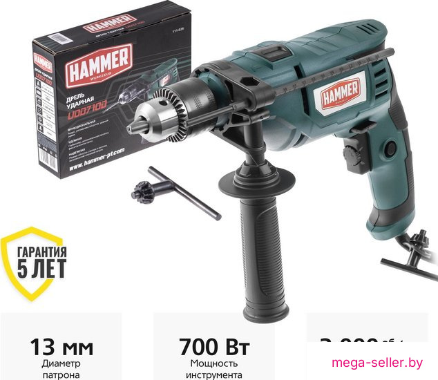 Ударная дрель Hammer UDD710D