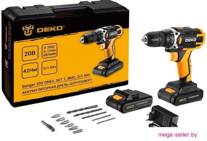 Дрель-шуруповерт Deko Banger 20V ONE+ 083-1110 (с 2-мя АКБ, кейс)