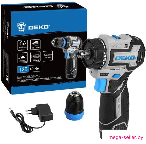 Дрель-шуруповерт Deko Loner 12V PRO 085-1121 (с 1-им АКБ)