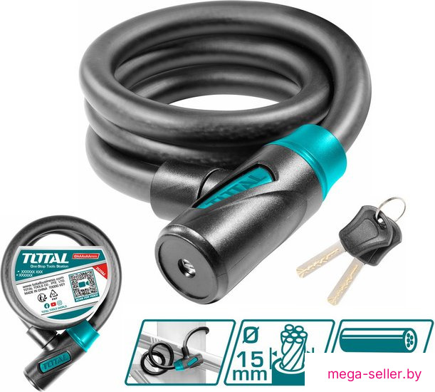 Тросовый велосипедный замок Total TBK11512