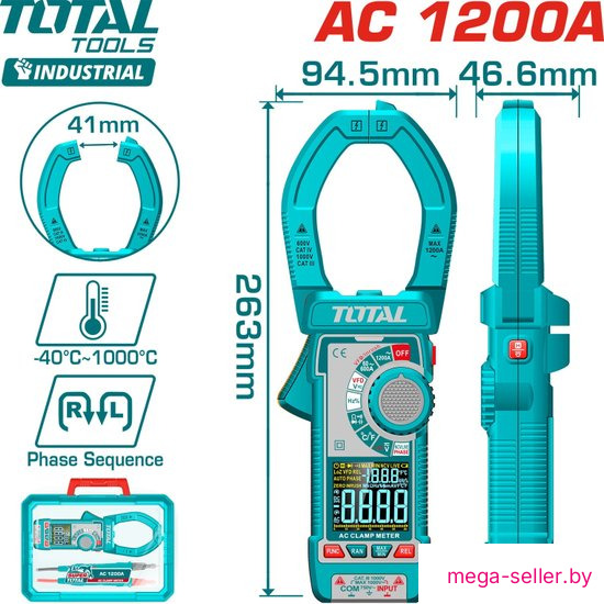Токовые клещи Total TMT7610001