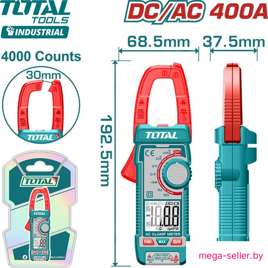 Токовые клещи Total TMT762002