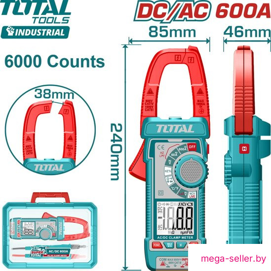 Токовые клещи Total TMT766002