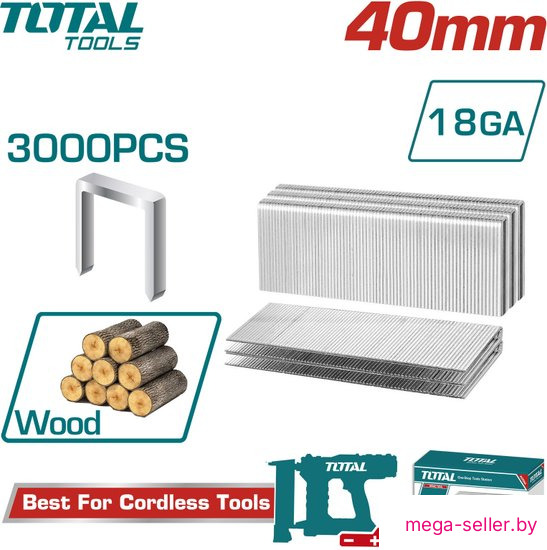 Скобы Total TAC918403 (3000 шт)