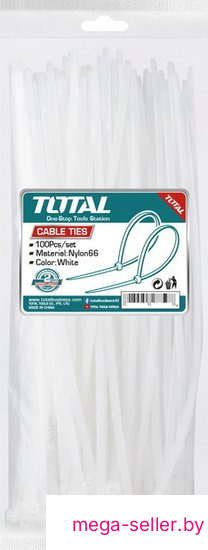 Стяжка для кабеля Total THTCT55090 (100 шт)