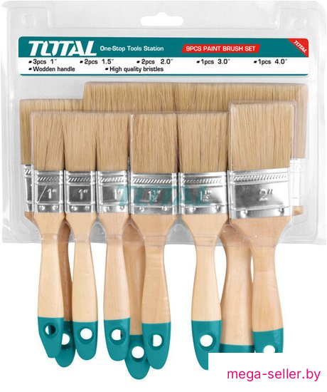 Кисть малярная Total THT8414091 (9 шт)