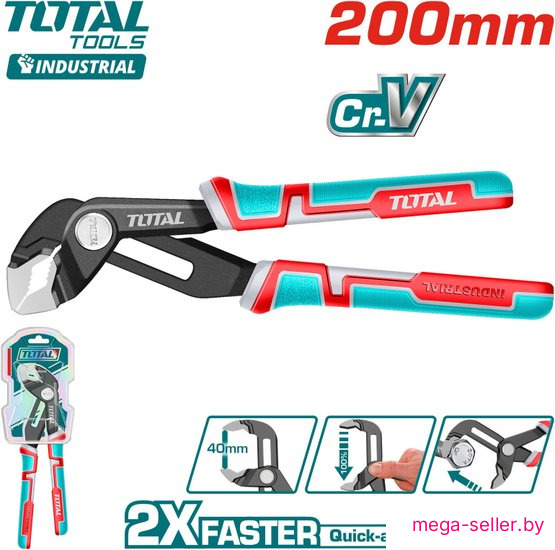 Клещи переставные Total THT380806