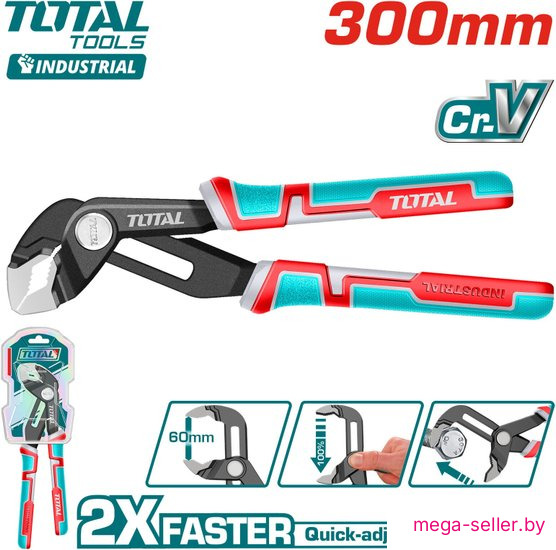 Клещи переставные Total THT381206