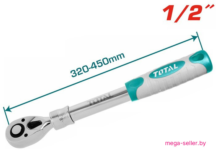 Вороток с трещоткой Total THT106128L
