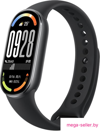 Фитнес-браслет Xiaomi Smart Band 10 (черный, с черным силиконовым ремешком, международная версия)