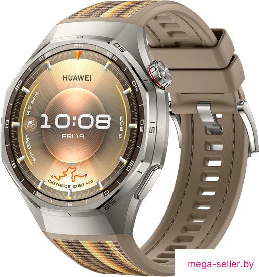 Умные часы Huawei Watch GT 6 Pro 46 мм (серебристый, с коричневым плетеным ремешком, международная версия)