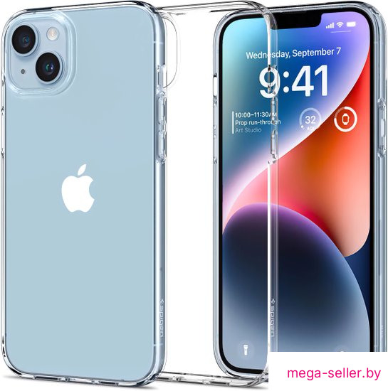 Чехол для телефона Spigen Liquid Crystal iPhone 14 Crystal Clear ACS05033 (прозрачный)