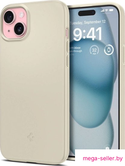 Чехол для телефона Spigen Thin Fit для iPhone 15 ACS06782 (бежевый)