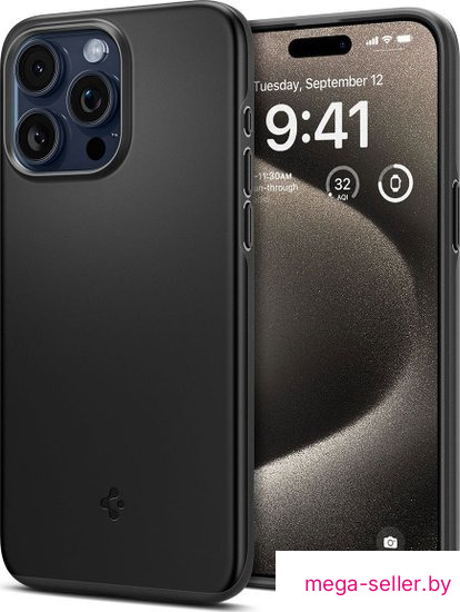 Чехол для телефона Spigen Thin Fit для iPhone 15 Pro Max ACS06544 (черный)
