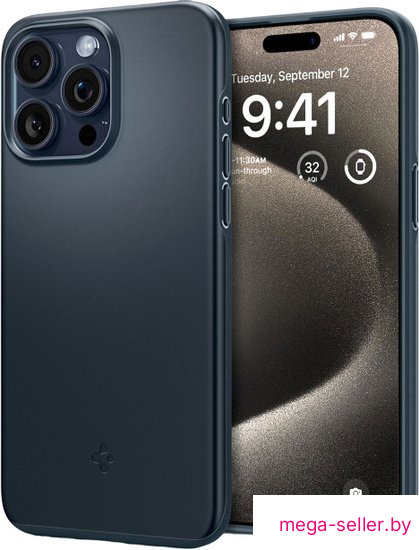 Чехол для телефона Spigen Thin Fit для iPhone 15 Pro Max ACS06546 (темно-синий)