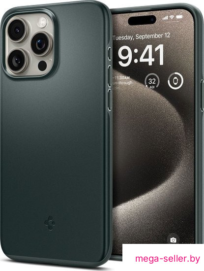 Чехол для телефона Spigen Thin Fit для iPhone 15 Pro Max ACS06548 (зеленый)