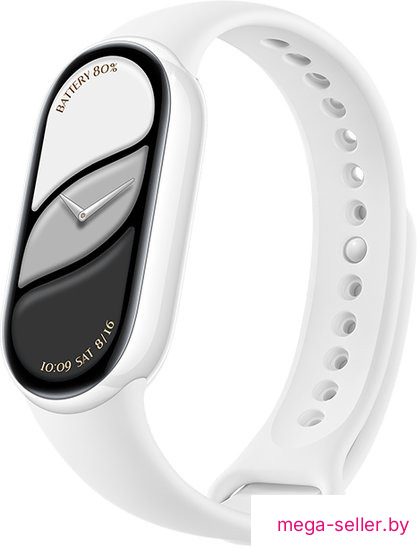 Фитнес-браслет Xiaomi Smart Band 10 (белая керамика, с белым силиконовым ремешком, международная версия)