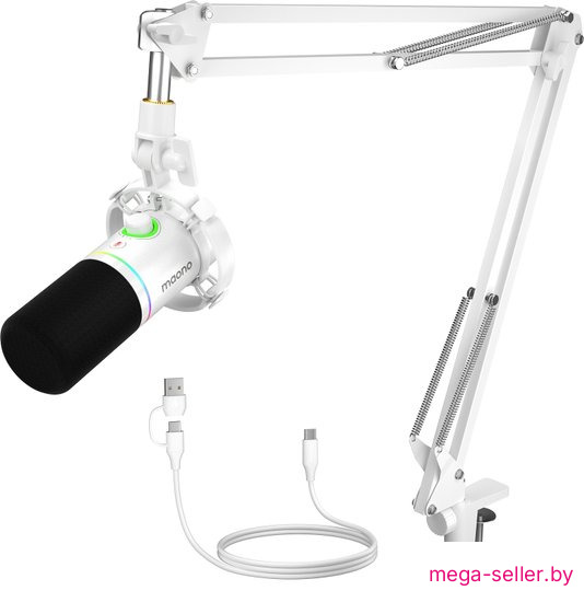 Проводной микрофон Maono PD200XS (белый)