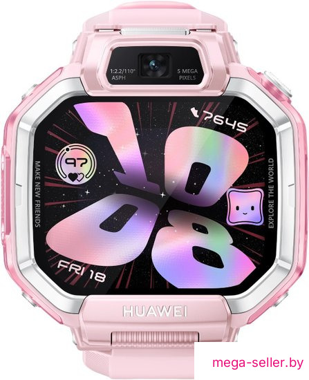 Детские умные часы Huawei Watch Kids X1 (розовый, с розовым ремешком, международная версия)