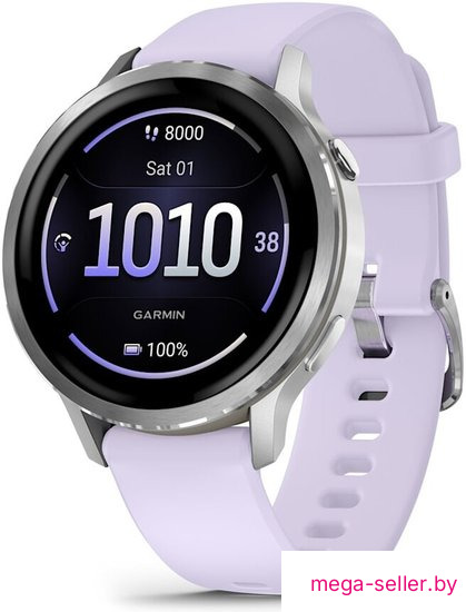 Умные часы Garmin Venu 4 41 мм (серебристый/сиреневый)