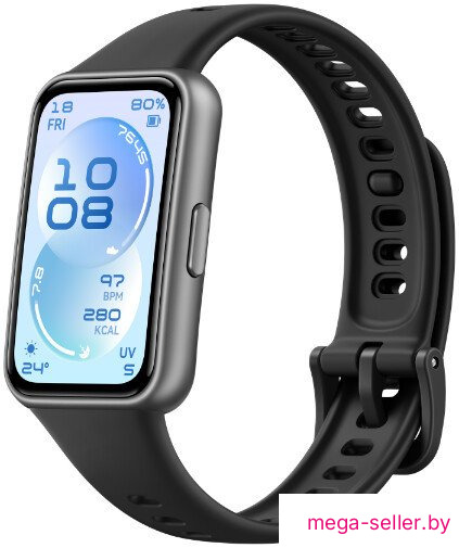 Фитнес-браслет Huawei Band 11 (черный полимерный корпус, с черным силиконовым ремешком, международная версия)