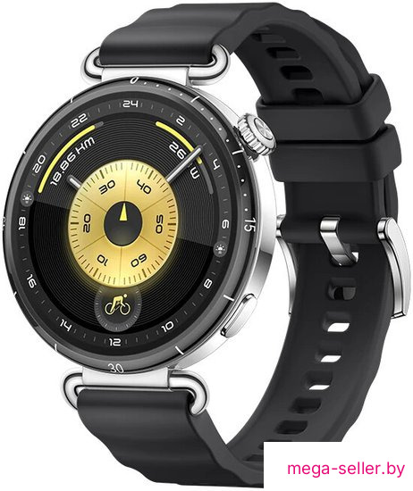 Умные часы Huawei Watch GT 6 41 мм (серебристый, с черным силиконовым ремешком, международная версия)
