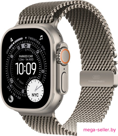 Умные часы Apple Watch Ultra 3 LTE 49 мм (титановый корпус, природный/природный, миланская петля L)