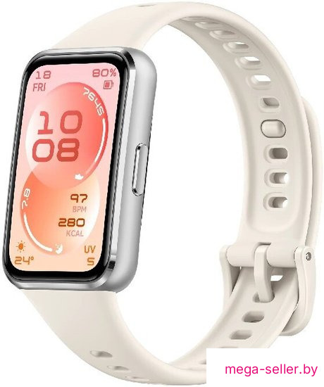 Фитнес-браслет Huawei Band 11 (серебристый алюминиевый корпус, с белым силиконовым ремешком, международная версия)