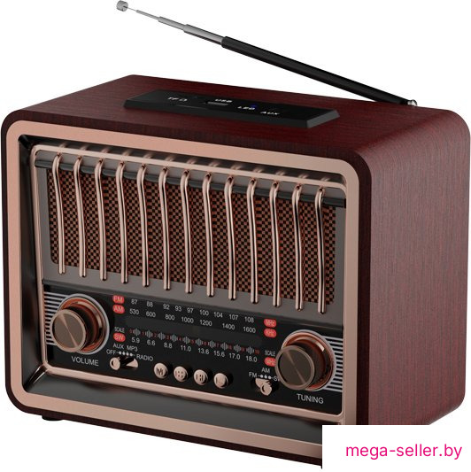 Радиоприемник Ritmix RPR-089 (красное дерево)