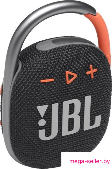 Беспроводная колонка JBL Clip 4 (черный/оранжевый)