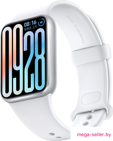 Фитнес-браслет Xiaomi Smart Band 9 Pro (серебристый, с белым силиконовым ремешком, международная версия)