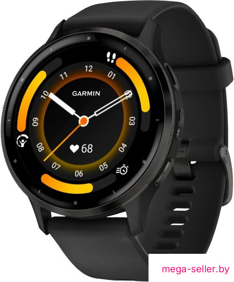 Умные часы Garmin Venu 3 (черный, с силиконовым ремешком)