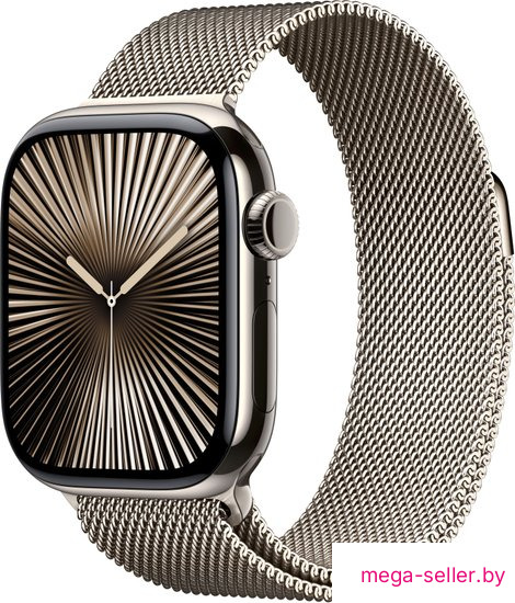 Умные часы Apple Watch Series 10 LTE 42 мм (титановый корпус, титановый/титановый, миланская петля)