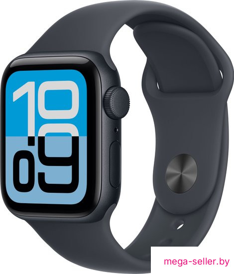 Умные часы Apple Watch SE 3 40 мм (алюминиевый корпус, полуночный/полуночный, спортивный силиконовый ремешок M/L)