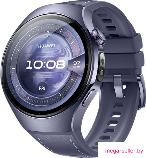 Умные часы Huawei Watch 5 46 мм (фиолетовый, с фиолетовым силиконовым ремешком, международная версия)