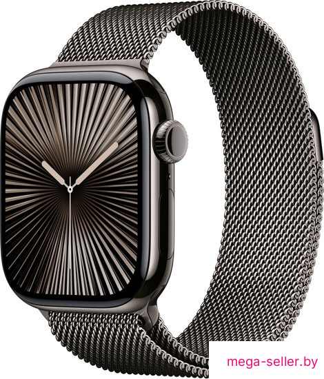 Умные часы Apple Watch Series 10 LTE 42 мм (титановый корпус, черный/сланец, миланская петля)