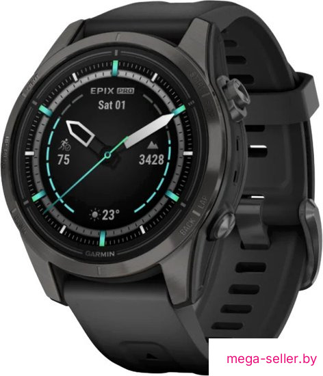 Умные часы Garmin Epix Pro Gen 2 Sapphire 42 мм (карбоново-серый титан/черный)