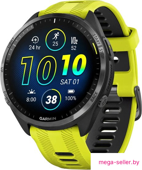 Умные часы Garmin Forerunner 965 (черный/желтый)